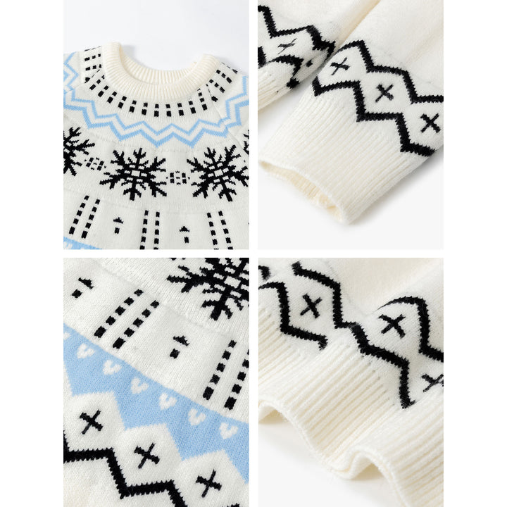 Damen Weicher Strickpullover mit Wintermotiv Drune