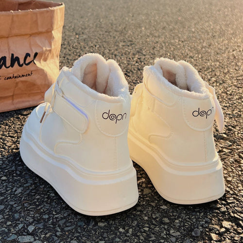 Damen Hohe Winter-Sneaker mit warmem Innenfutter und praktischem Klettverschluss Drune
