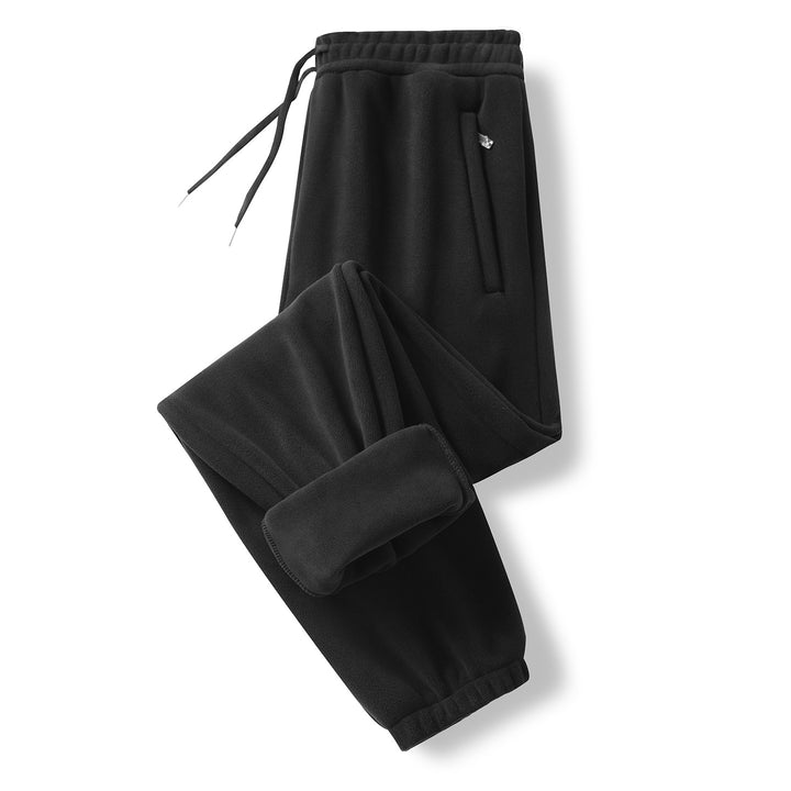 Herren Thermo-Fleece-Jogginghose mit angerauter Innenseite und Kordelbund Drune