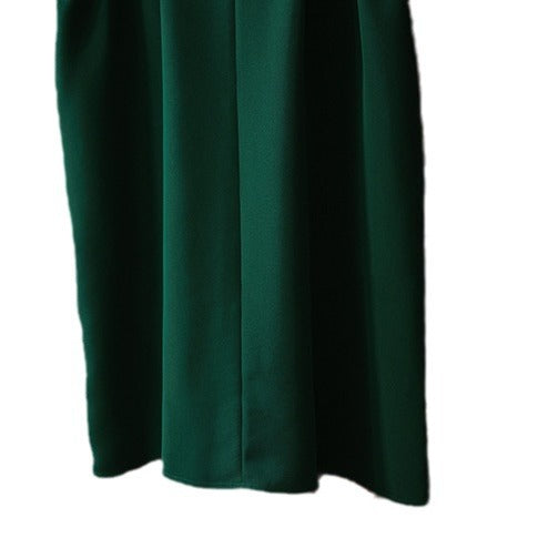 Damen Elegantes Kurzarmkleid mit Taillengürtel Drune