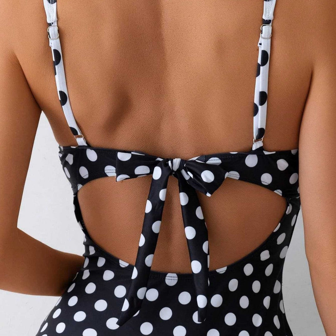 Damen Hochwertiger Bademode mit Vintage-Punkte Drune