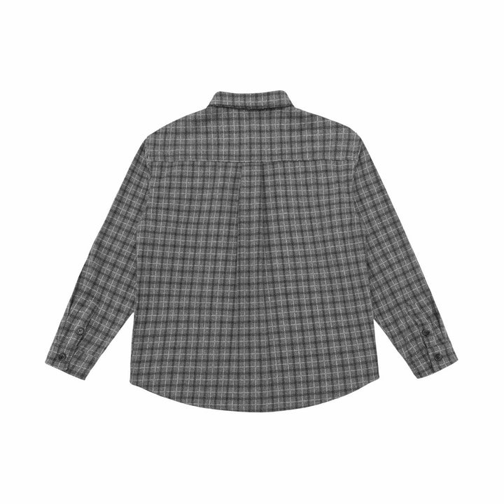 Unisex Kariertes Hemdjacke-Overshirt aus Wollmischung Drune
