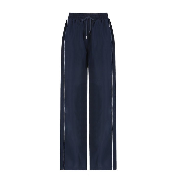 Damen Bequeme Freizeithose mit hohem Bund und Seitenschlitzen Drune