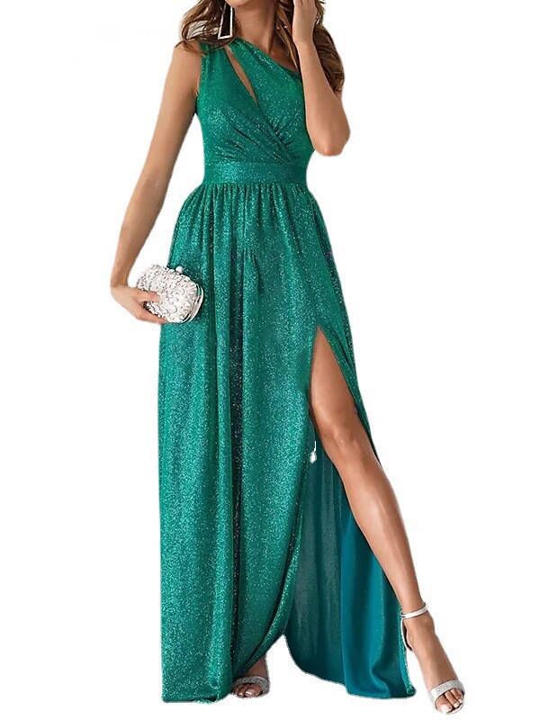 Damen Elegantes Asymmetrisches Abendkleid Drune