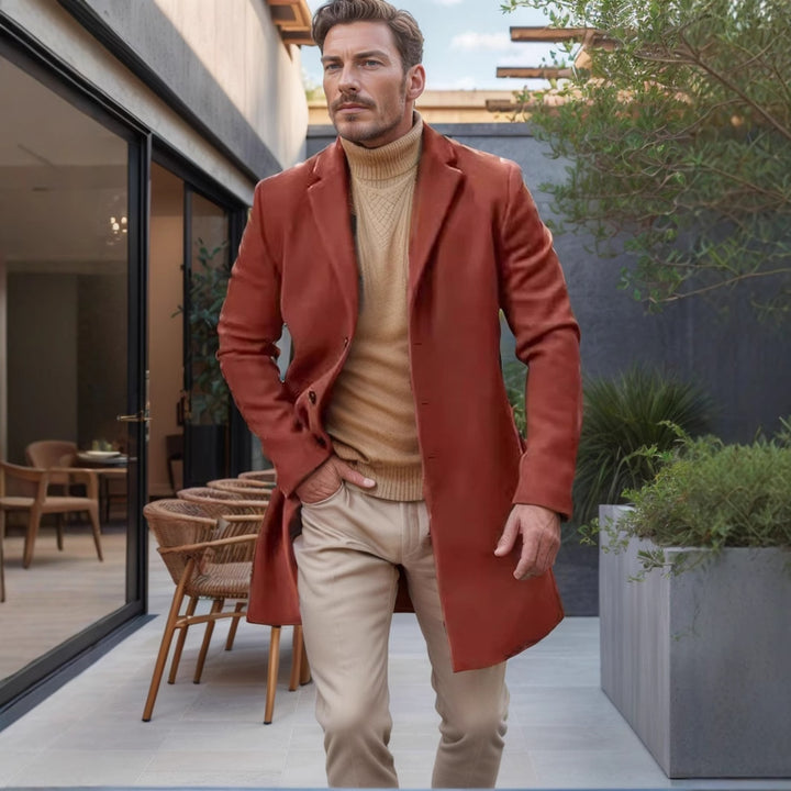 Herren eleganter taillierter Übergangsmantel Drune