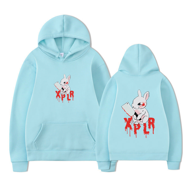 Damen Kapuzensweater mit auffälligem Cartoon-Motiv und bequemer Passform Drune