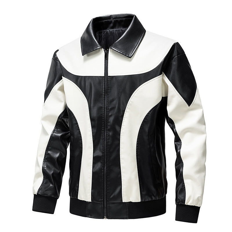Herren Sportliche Kunstlederjacke Drune