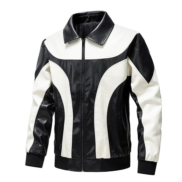 Herren Sportliche Kunstlederjacke Drune
