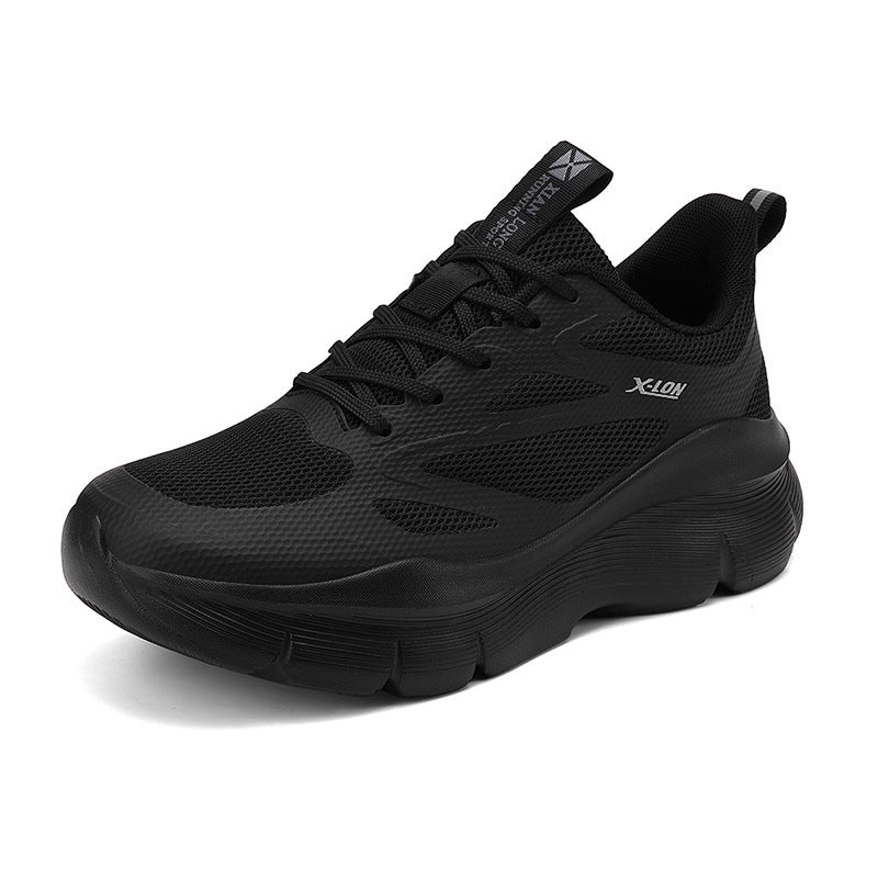 Damen nan modische Volumen-Sneaker mit atmungsaktivem Mesh, verstärkenden Overlays und extra gedämpfter Keilsohle Drune