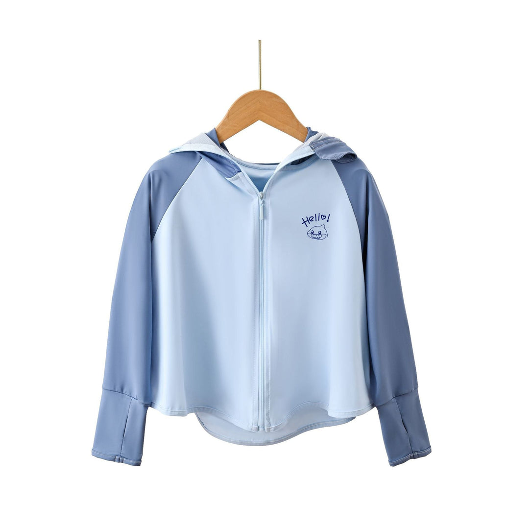 Kinder Sonnenschutzjacke mit Kapuze und atmungsaktivem Stoff Drune