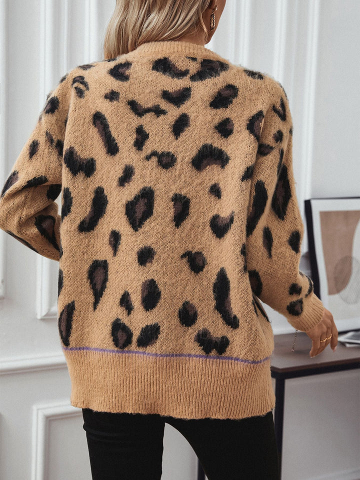 Drune Leopard Jacquard-Fleece-Pullover