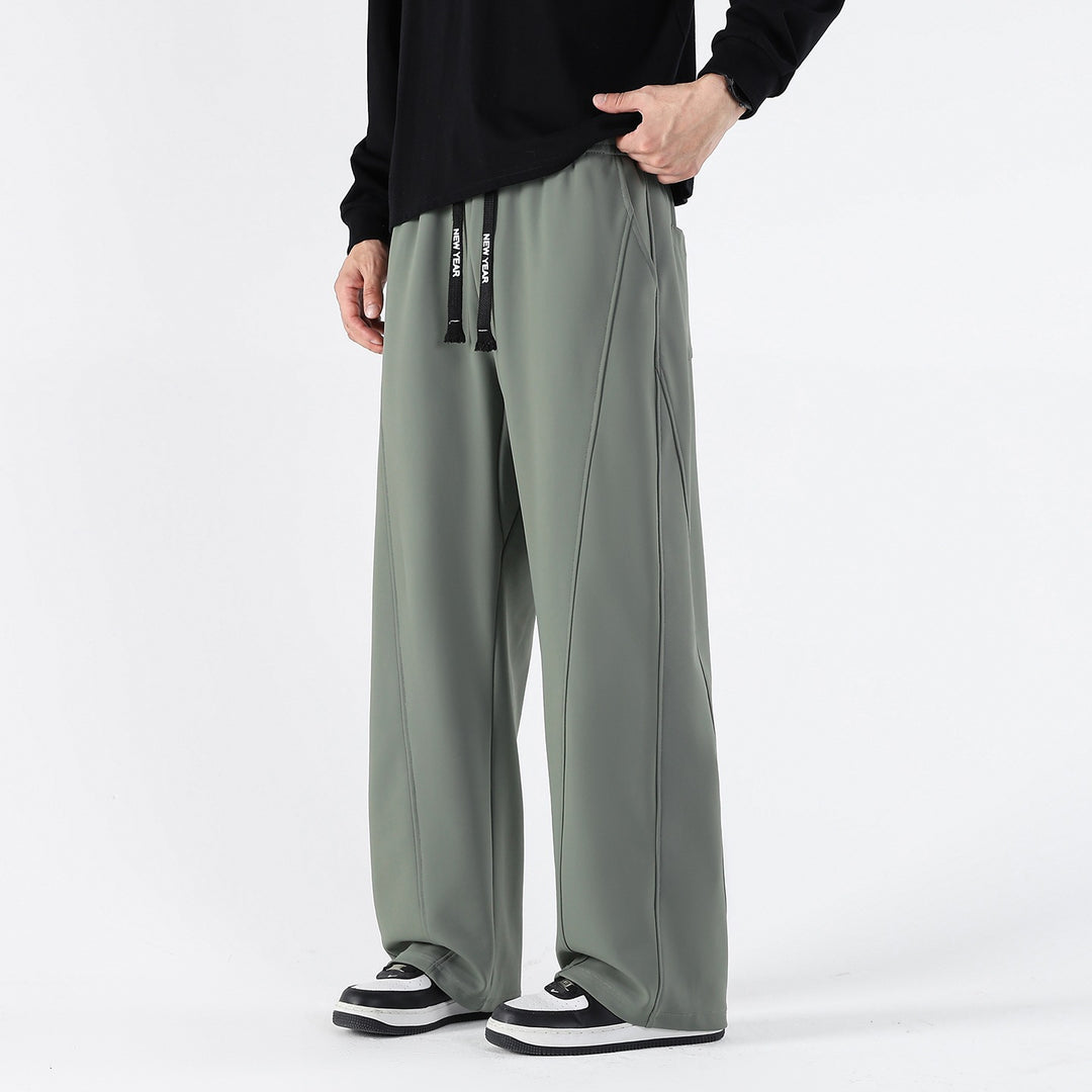 Herren Weite Relaxed-Freizeithose mit Tunnelzug & markanten Teilungsnähten Drune