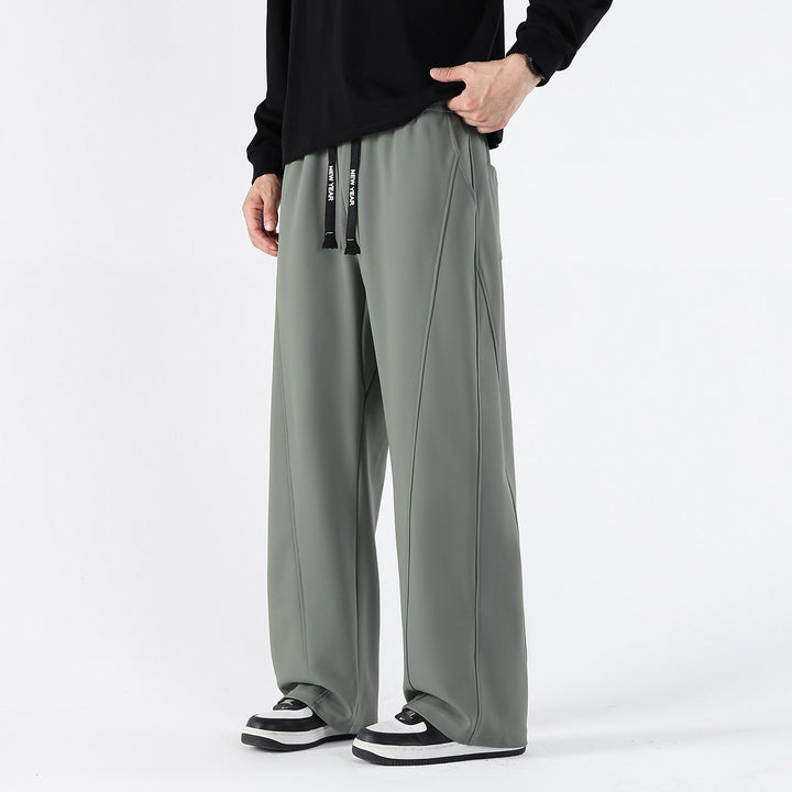 Herren Weite Relaxed-Freizeithose mit Tunnelzug & markanten Teilungsnähten Drune