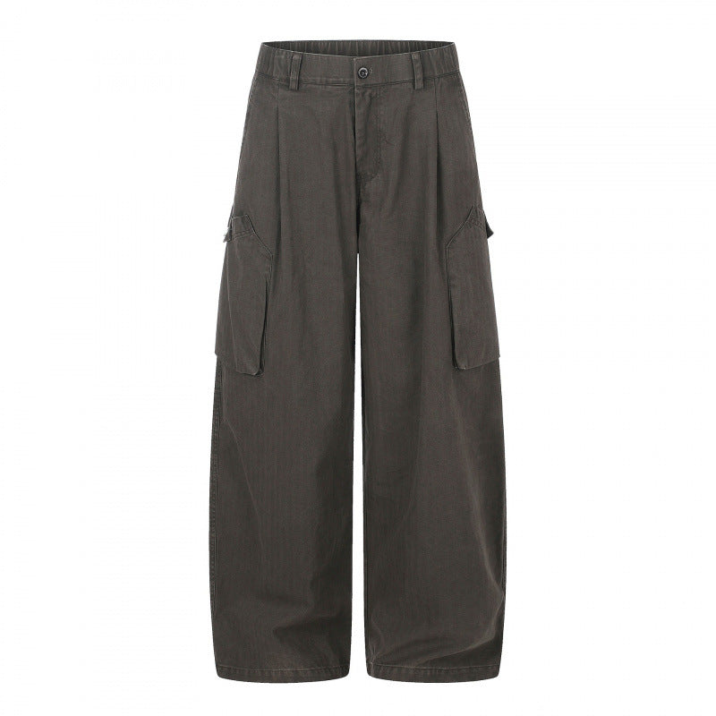 Damen weite Cargo‑Culottehose mit hoher Taille, aufgesetzten Klappentaschen und lässiger Cropped‑Silhouette Drune