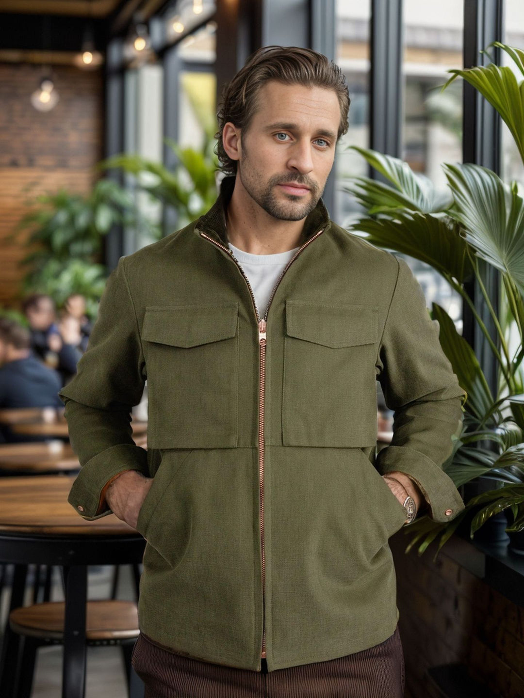 Herren stylische Funktionsjacke im modernen Design mit großzügigen Taschen Drune