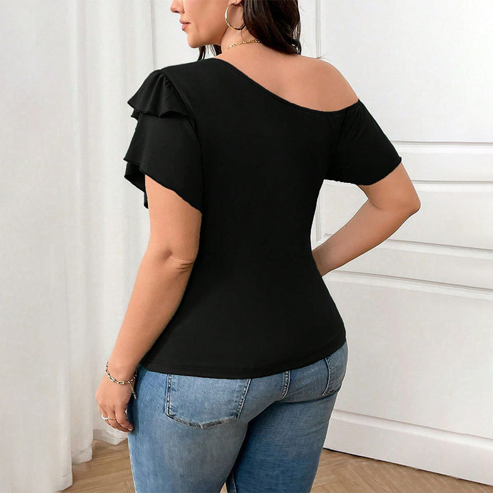 Damen Off-Shoulder Body mit Rüschendetail Drune