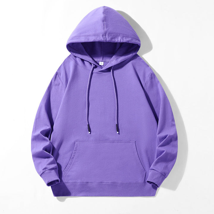 Unisex Oversize Kapuzenpullover aus schwerem Baumwollfleece mit Kängurutasche und verstellbarem Tunnelzug Drune
