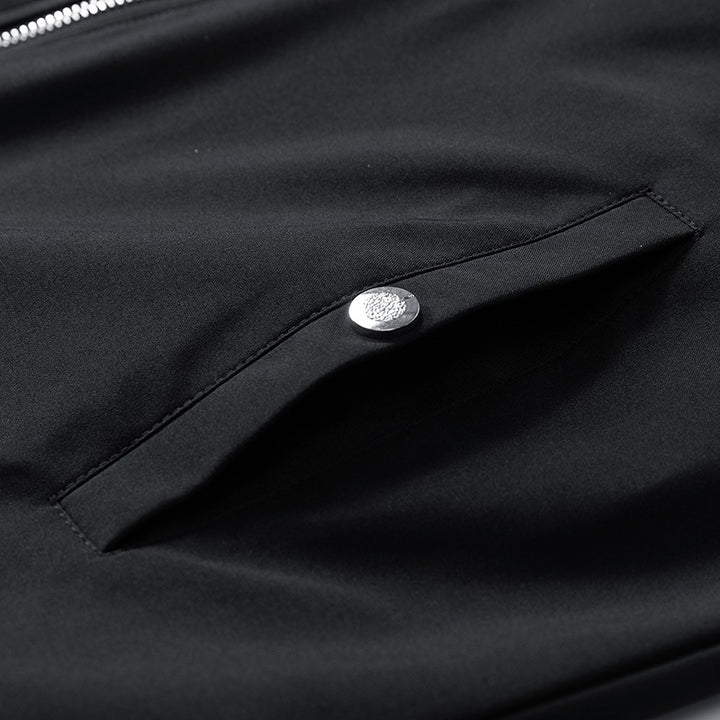Herren Modische Bomberjacke mit hohem Kragen Drune