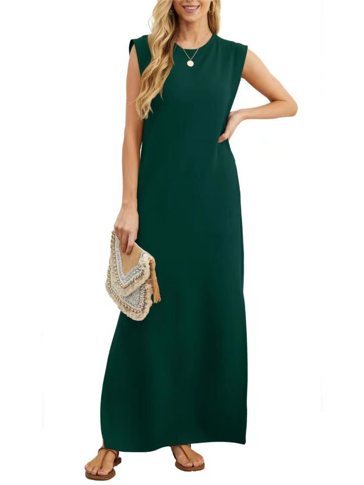 Damen Maxikleid aus atmungsaktivem Baumwollmaterial Drune