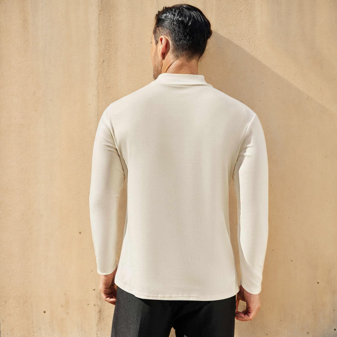 Herren Stehkragen Pullover aus weichem Baumwollmix Drune