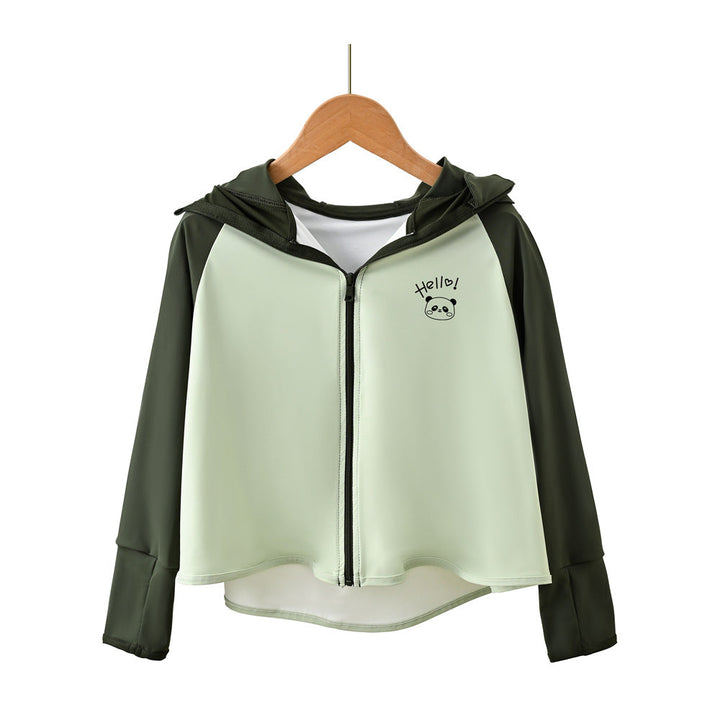 Damen atmungsaktive und wasserabweisende Sportjacke mit Kapuze Drune
