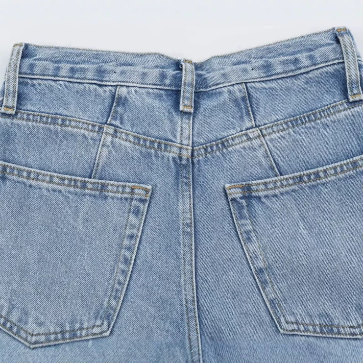 Damen Hochtaillierte Baggy-Jeans mit weitem Bein und klassischer Taschenlösung Drune