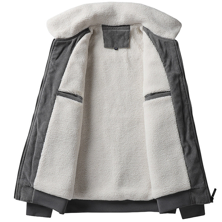 Herren Gemütliche und stylishe Cordjacke mit Fleece-Futter Drune