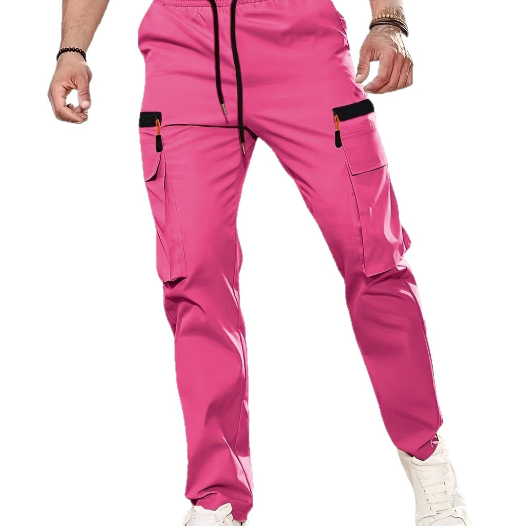 Herren Tapered Cargojogginghose mit elastischem Bund, Tunnelzug & Multifachtaschen Drune