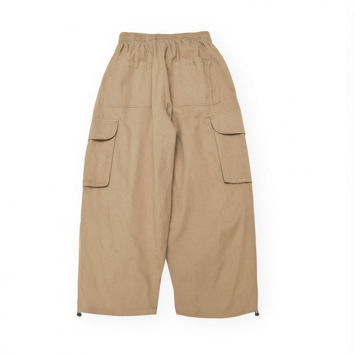 Unisex Weite Cargo-Hose im Cropped-Utility-Stil mit Tunnelzugbund und großen Klappentaschen Drune