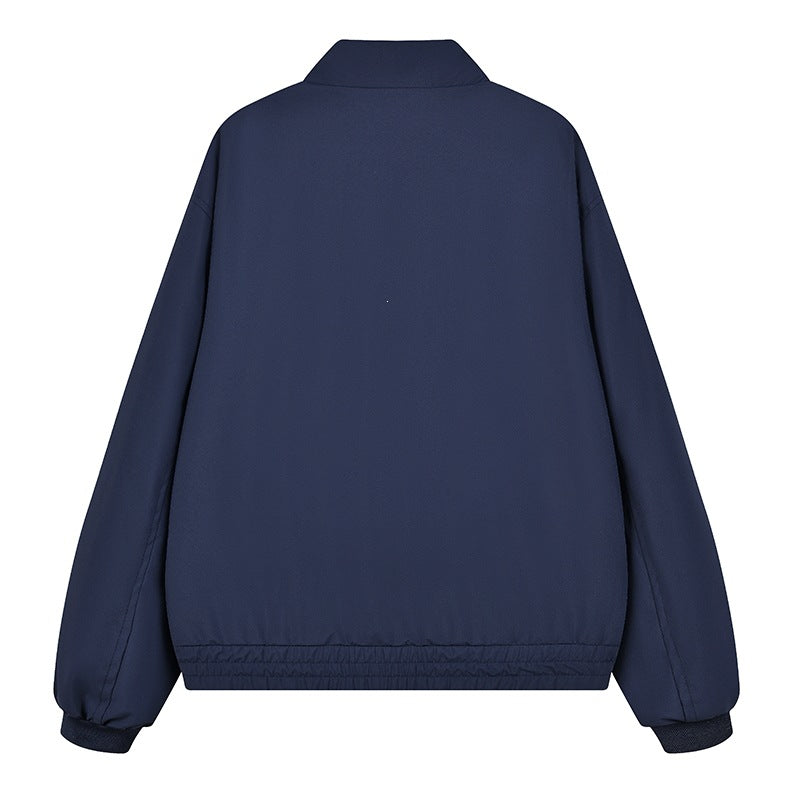 Herren Boxy Utility‑Bomberjacke mit großen Pattentaschen, Stehkragen & Reißverschluss Drune