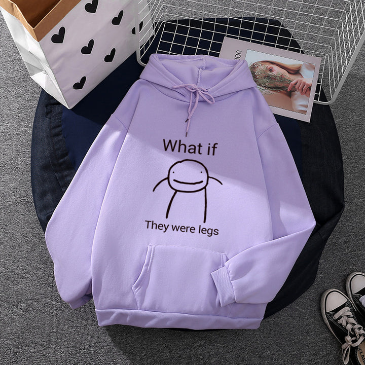 Damen nan Kapuzenpullover mit minimalistischer Grafik, lockerer Oversize-Passform und Kängurutasche Drune