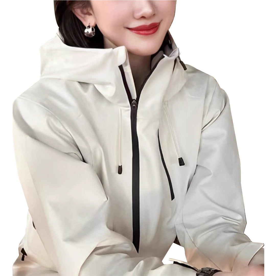 Damen Stylische Übergangsjacke mit hohem Kragen Drune