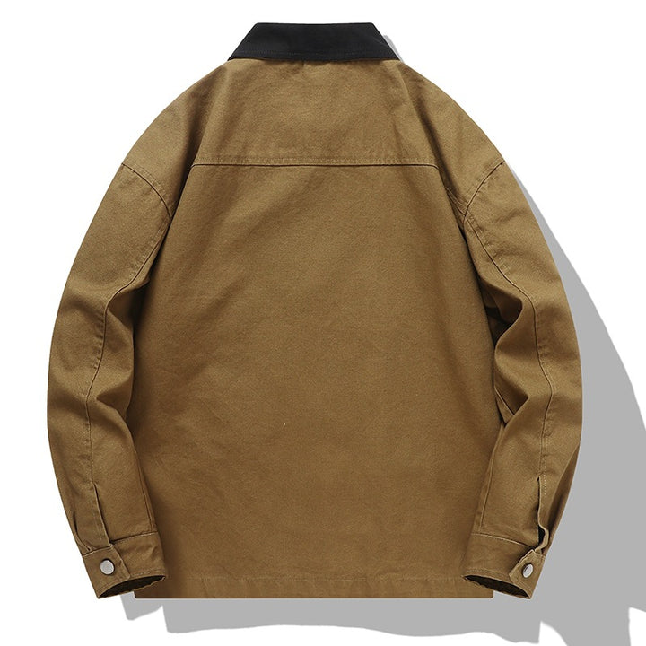 Herren Lässige Freizeitjacke mit hohem Kragen Drune