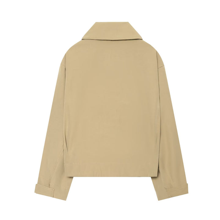 Damen Kurzjacke mit Oversize-Kragen und verstellbaren Manschetten Drune