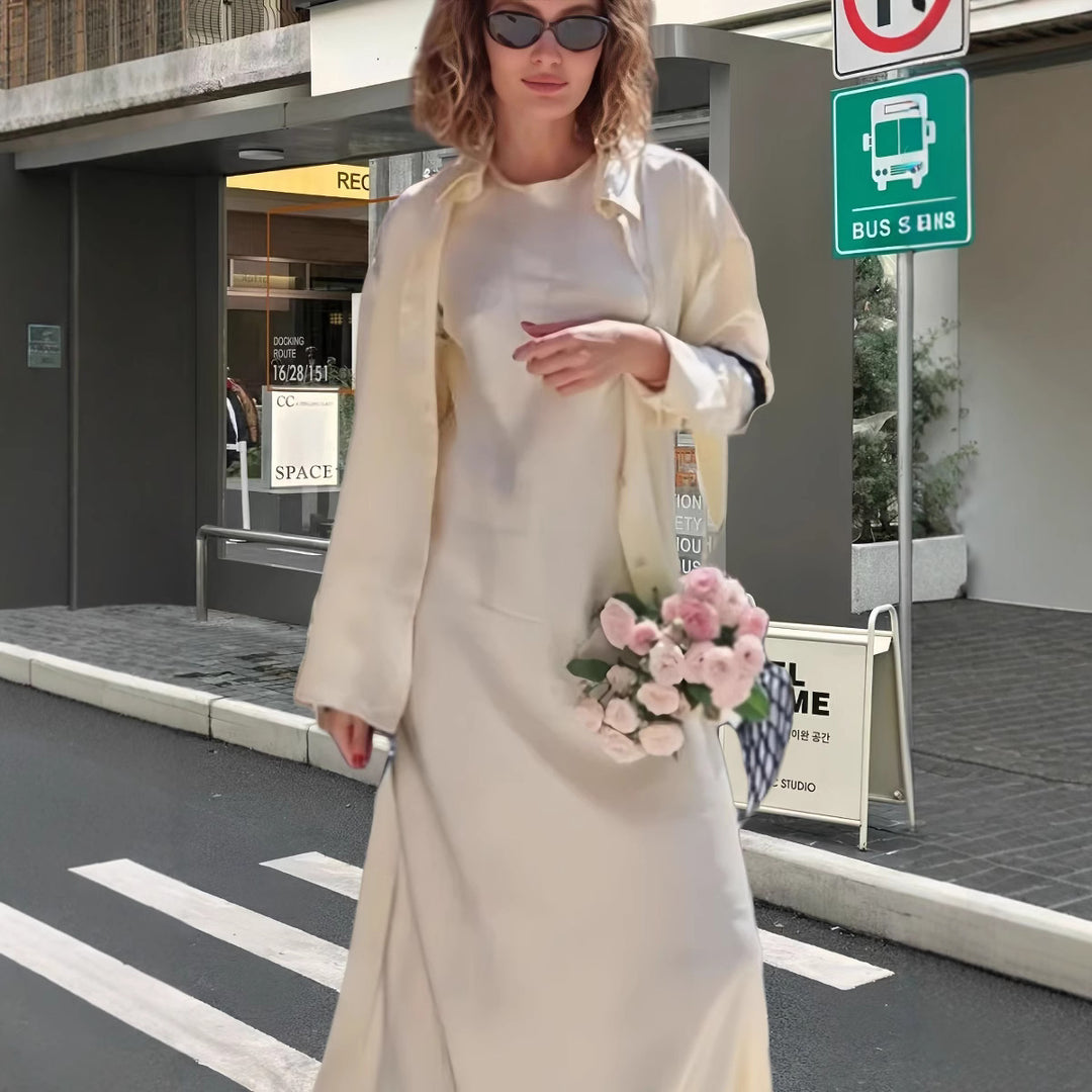 Damen Seidenkleid mit fließendem Schnitt Drune