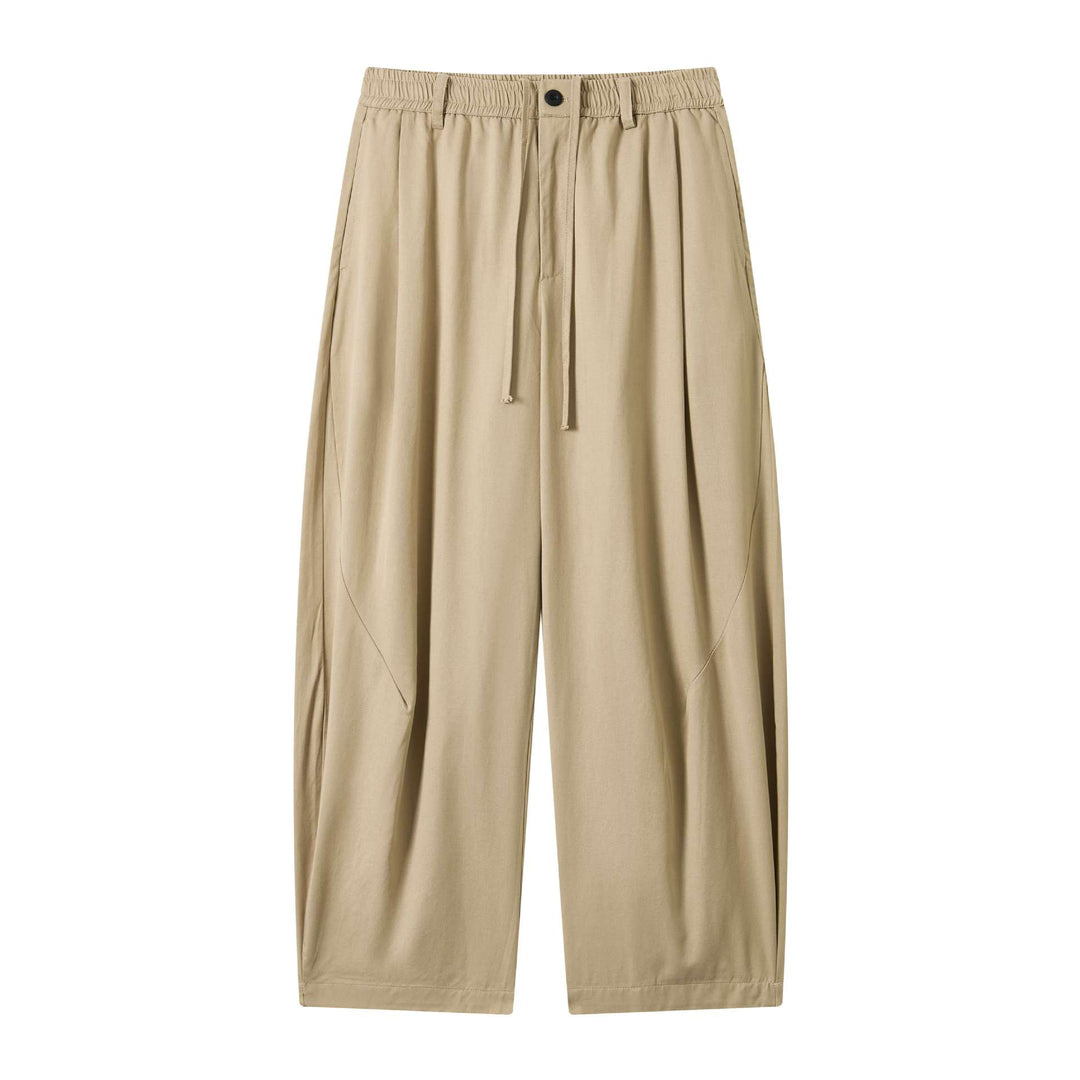 Damen weite Culotte-Hose mit elastischem Bund und Tunnelzug Drune