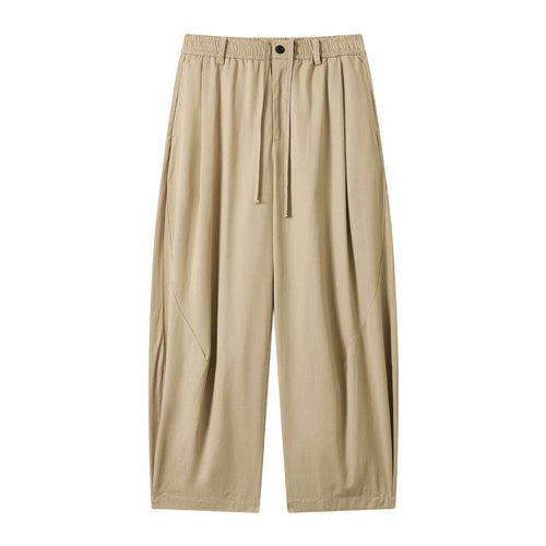 Damen weite Culotte-Hose mit elastischem Bund und Tunnelzug Drune