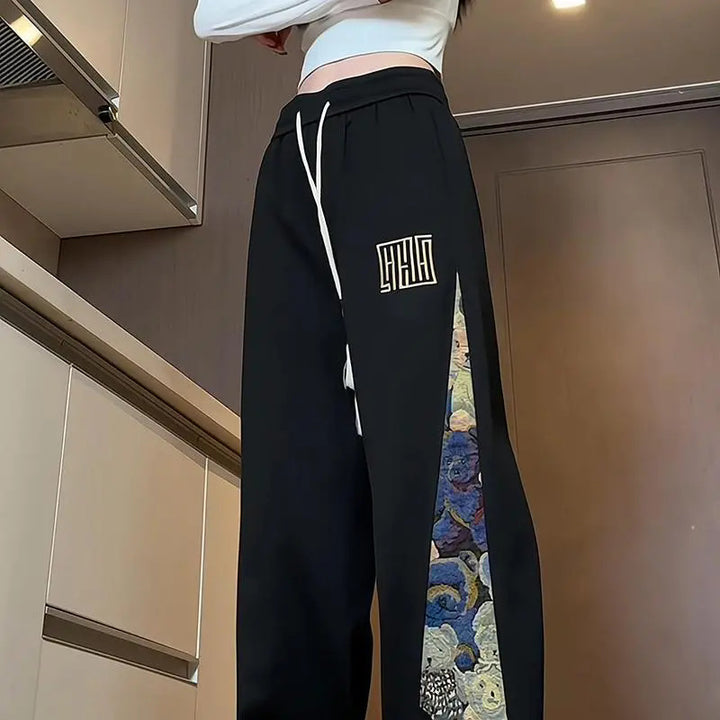 Damen Modische Sporthose mit einzigartigem Seiteneinsatz Drune