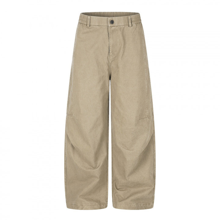 Damen Weite Culotte-Hose mit hohem Bund, elastischem Einsatz und Utility‑Nähten Drune
