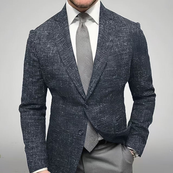 Herren eleganter Karo-Blazer aus hochwertigem Stoff Drune