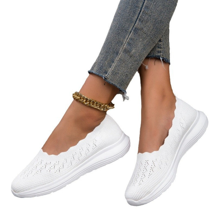 Damen Leichte Slip-On Strick-Sneaker Drune