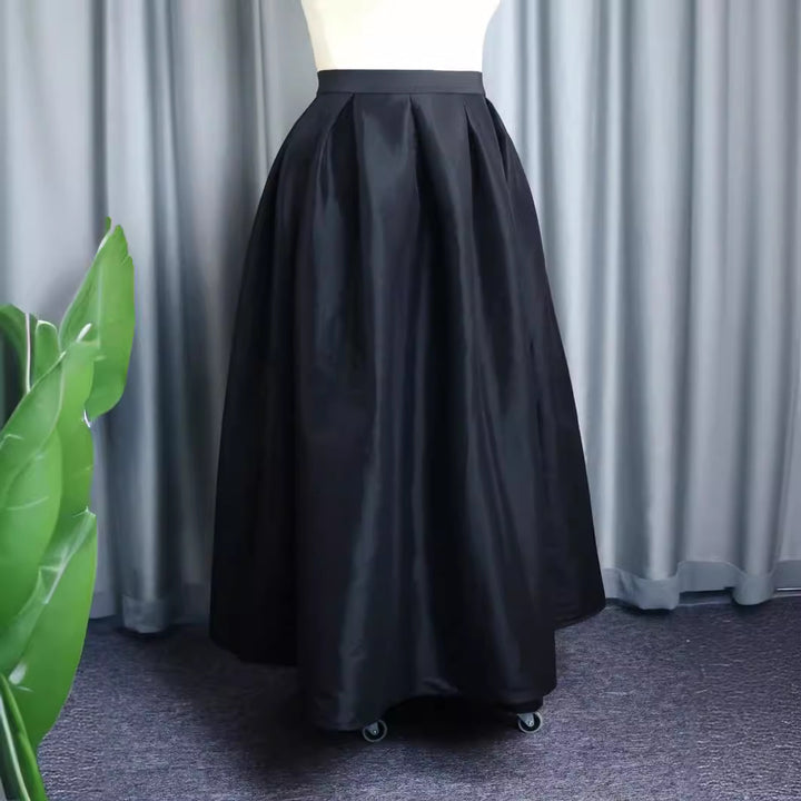 Damen eleganter Maxi-Rock mit voluminösem Falten-Design Drune