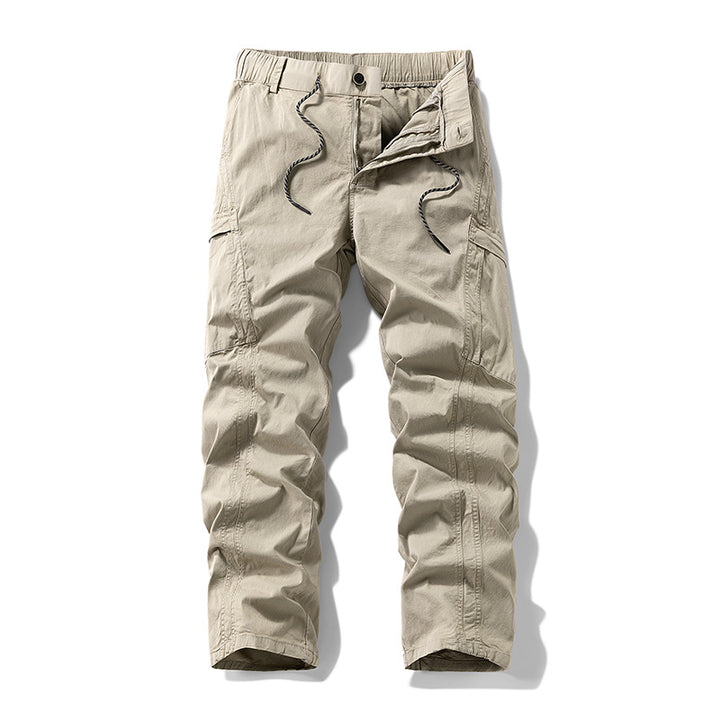 Herren Stretch-Utility-Cargohose mit elastischem Bund und Mehrfachtaschen Drune