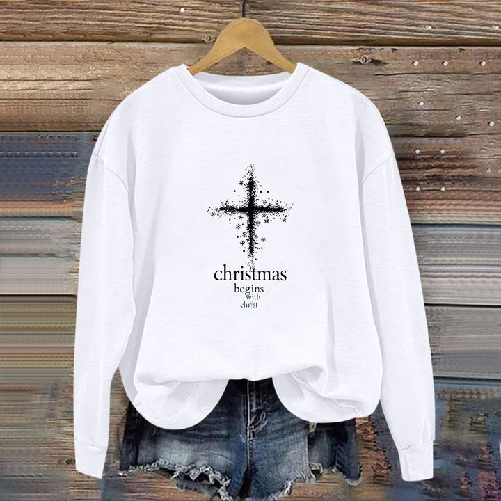 Damen Sweatshirt mit christlichem Motiv und weichem Innenfutter Drune