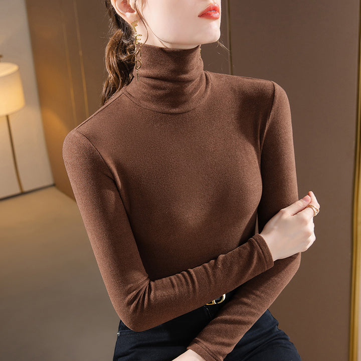 Damen Turtleneck-Oberteil aus weichem Stretchmaterial mit femininer Passform Drune