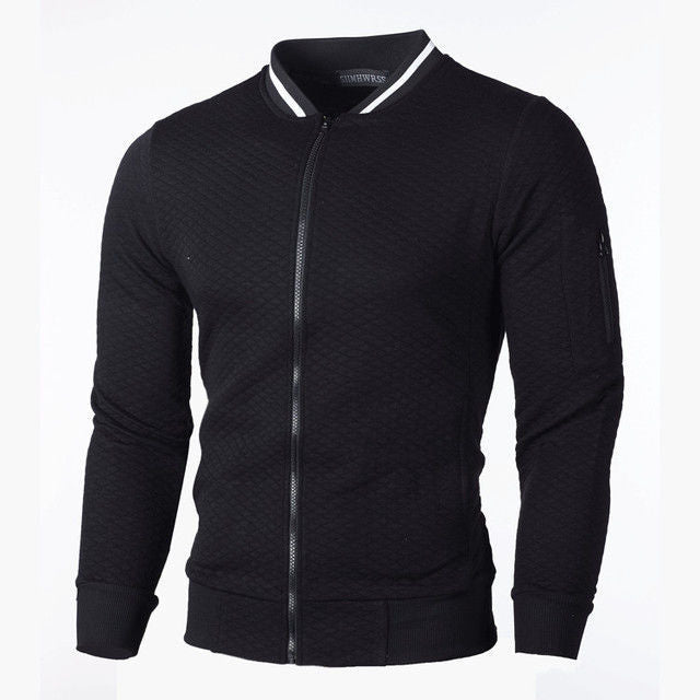 Herren Sweatjacke mit hochwertiger Struktur und sicherer Reißverschlusstasche Drune