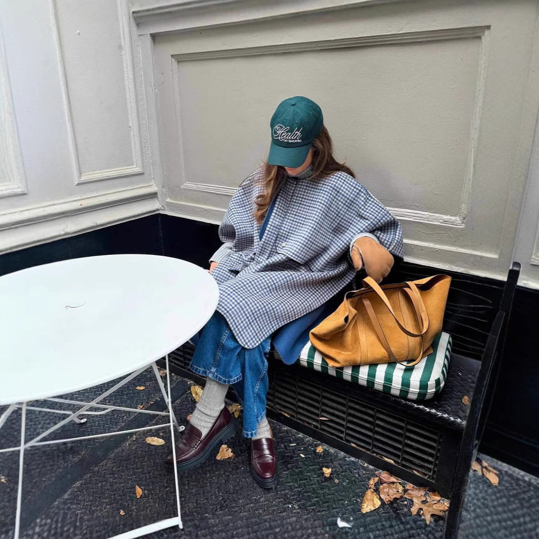 Damen modische Überwurfjacke mit großzügigen Taschen und strukturiertem Design Drune