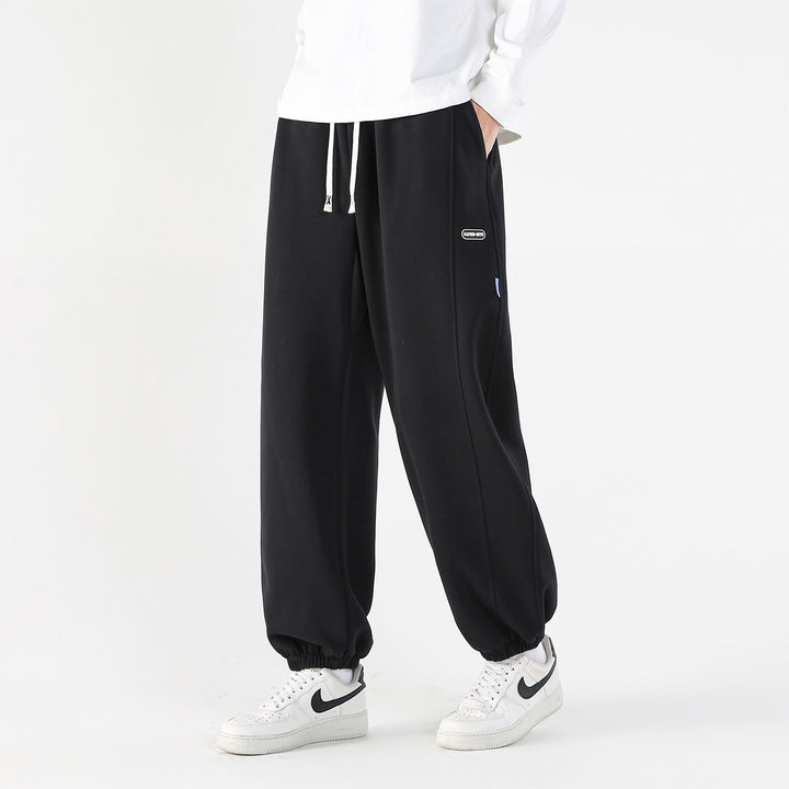 Herren Weite Relaxed-Freizeithose mit Tunnelzug & markanten Teilungsnähten Drune