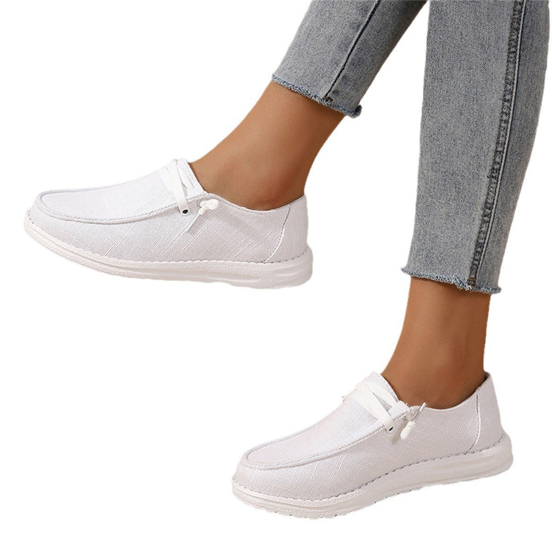 Damen bequeme Slip-On Freizeitschuhe mit leichtem Obermaterial Drune