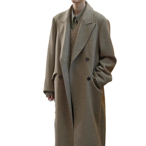 Damen Elegante und moderne Wool Trenchcoat Drune